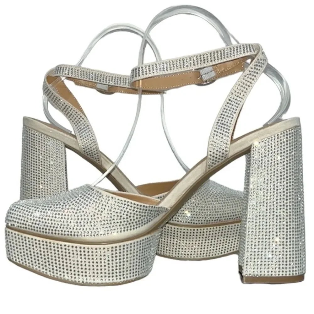 NY&Co Rhinestone Embellished Platform Heels